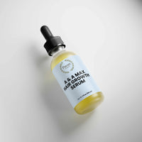 A&A Max Hair Growth Serum bottle with dropper, light blue label