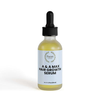 A&A Max Hair Growth Serum bottle with dropper for scalp and hair nourishment